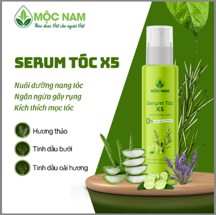 Serum tóc X5 Hương thảo-Bưởi hỗ trợ kích thích mọc tóc
